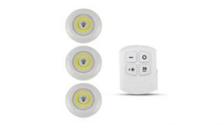 Pack de 3 luces Luz led con control remoto