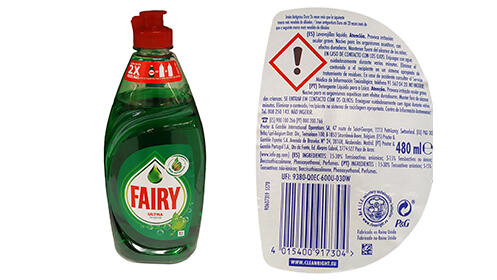 Pack de 6 botellas Fairy Ultra Original de 480ml